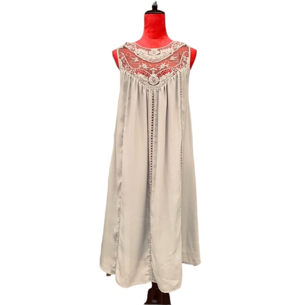 A Dip of Darling Lace Embellished Baby Doll Dress